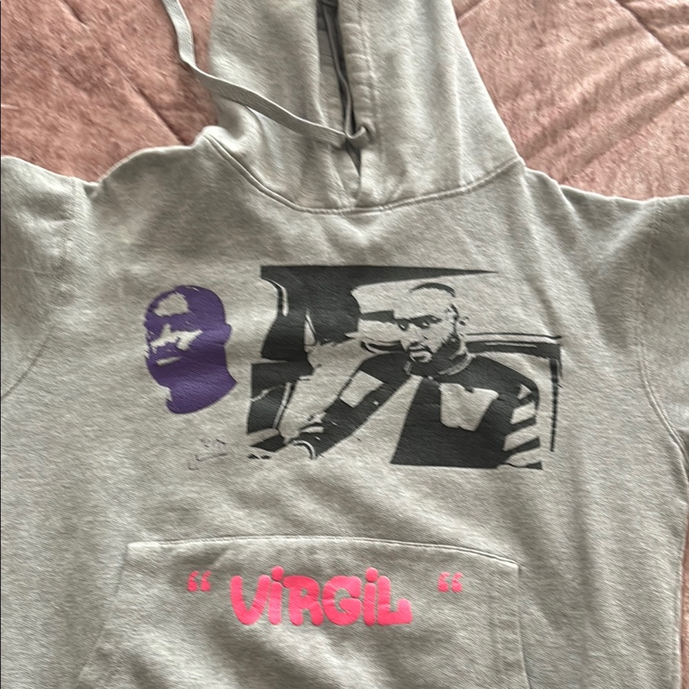 Gray Hoodie with Graphic Print